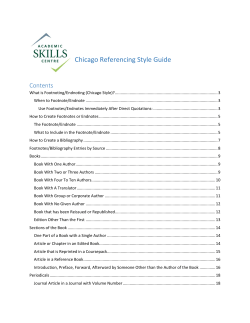 Chicago Referencing Style Guide