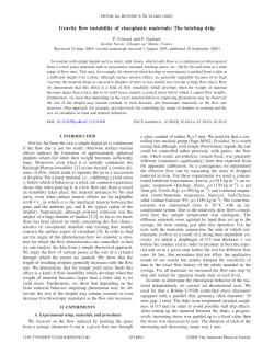 Gravity flow instability of viscoplastic materials: The