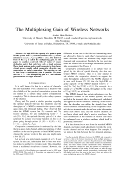 The Multiplexing Gain of Wireless Networks
