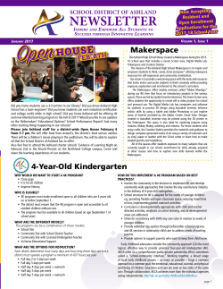 NEWSLETTER - School District of Ashland