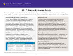 CEL 5D+ Teacher Evaluation Rubric
