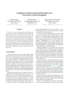 Coupling Eye-Motion and Ego-Motion features for First