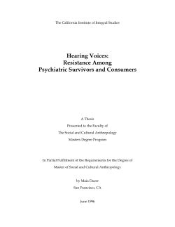 Hearing Voices: Resistance Among Psychiatric