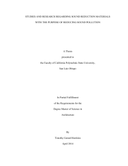 studies and research regarding sound reduction materials