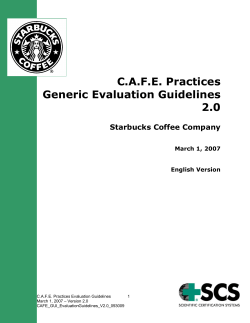 CAFE Practices Guidelines
