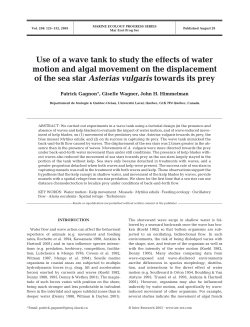 Use of a wave tank to study the effects of water motion and algal