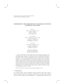 determining the dimensions of variables
