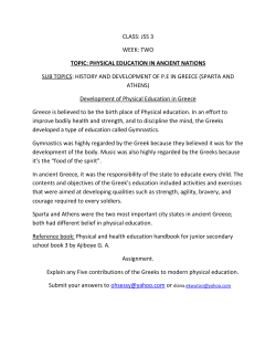 CLASS: JSS 3 WEEK: TWO TOPIC: PHYSICAL EDUCATION IN