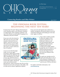 April 2017 Ohioana Newsletter
