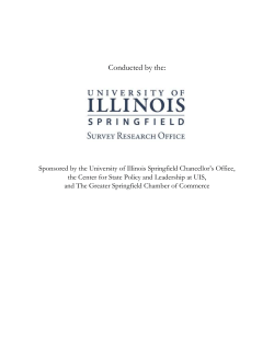 Conducted by the - University of Illinois Springfield