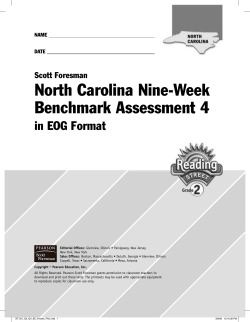 North Carolina Nine-Week Benchmark Assessment 4