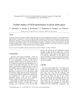 Further studies of GEM performance in dense noble gases