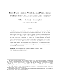 Place-Based Policies, Creation, and Displacement: Evidence from