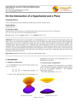 On the Intersection of a Hyperboloid and a Plane