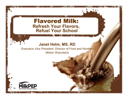 Flavored Milk - Refresh Your Flavors, Refuel Your School