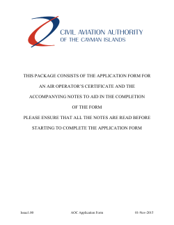 THIS PACKAGE CONSISTS OF THE APPLICATION FORM FOR AN