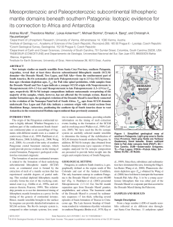 Mesoproterozoic and Paleoproterozoic subcontinental