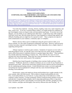 Environmental Law Fact Sheet MOLD CONTAMINATION