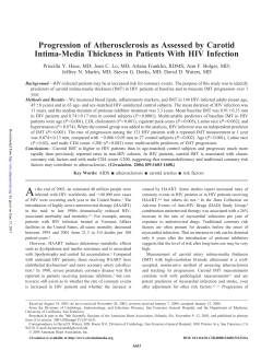 Progression of Atherosclerosis as Assessed by Carotid