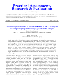 Determining the Number of Factors to Retain in EFA