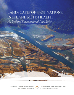 LANDSCAPES OF FIRST NATIONS, INUIT, AND M&Eacute;TIS hEALTh