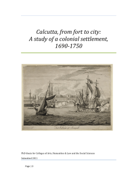 Calcutta, from fort to city - Leicester Research Archive