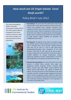 How much are US Virgin Islands Coral Reefs worth?