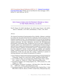 Site Characterization of Piedmont Residual Soils at the NGES