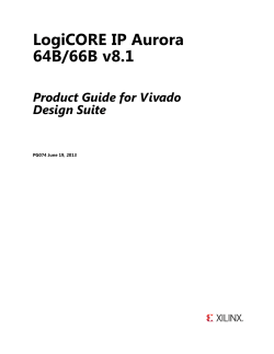 Xilinx PG074 LogiCORE IP Aurora 64B/66B v8.1, Product Guide