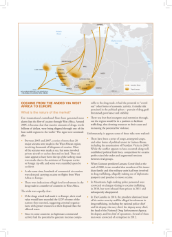 CoCaInE From thE andES vIa WESt aFrICa to EuropE What is the