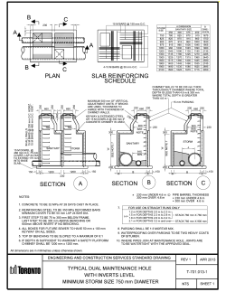 T-701.013-1 Dual MH with Inverts Level Min Storm Size 750mm Dia