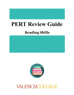 PERT Reading - Valencia College