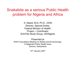 A.Nasidi - World Health Organization