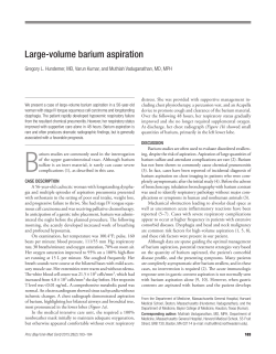 Large-volume barium aspiration