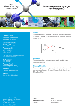 Tetrammineplatinum hydrogen carbonate