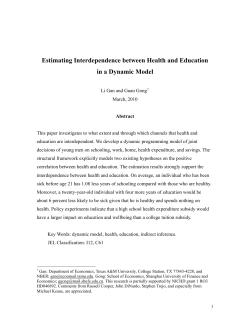Estimating interdependence between health and education in a