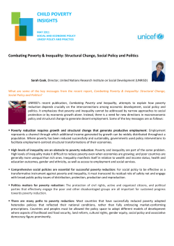 Combating poverty and inequality