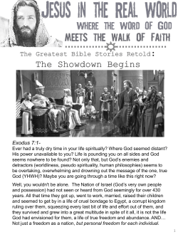 The Showdown Begins - jesusintherealworld.org