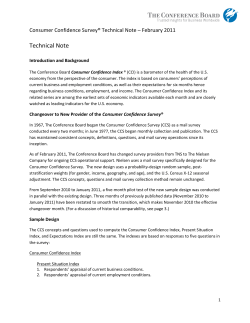 Consumer Confidence Survey&reg; Technical Note