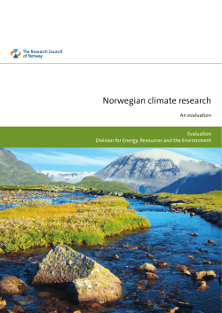 Norwegian climate research