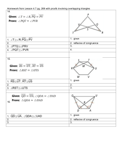 4.7 Homework for Honor`s pg. 269 proofs on overlapping triangles