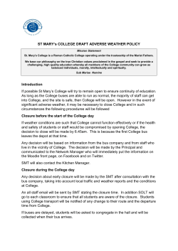 Adverse Weather Policy 2016