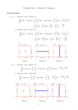 Multiple Integrals I
