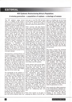 HIV Epidemic Restructuring Africa`s Population