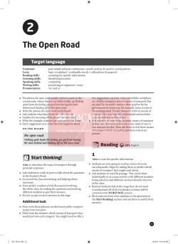 The Open Road - Macmillan English