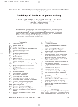 Modelling and simulation of gold ore leaching - Sono