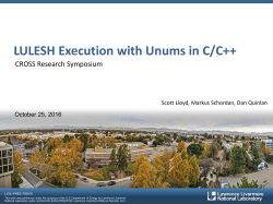 LULESH execution with Unums in C/C++