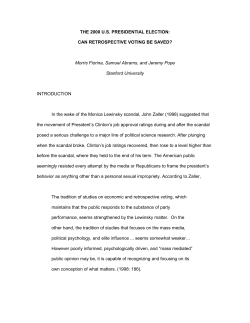 The 2000 Election: Can Retrospective Voting be Saved