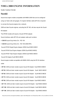 NMEA 2000 ENGINE INFORMATION