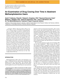 An Examination of Drug Craving Over Time in Abstinent